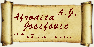 Afrodita Josifović vizit kartica